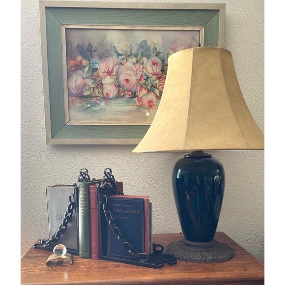 Vtg Victorian Unique Pair Steampunk Gothic Black Heavy Metal Chain Bookends Rare - Picture 7 of 7